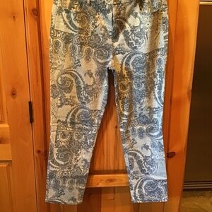 Blue paisley jeans
